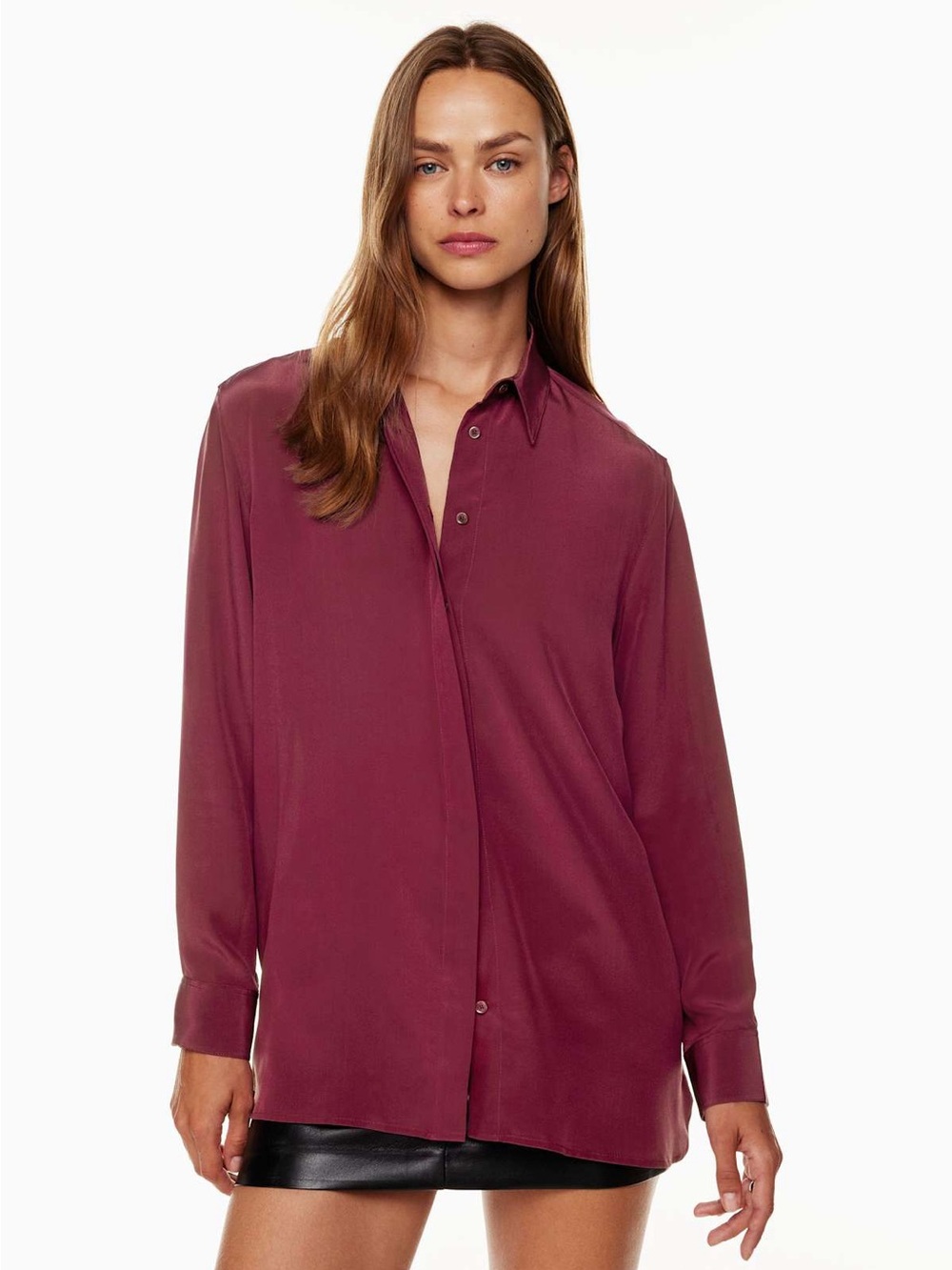 Aritzia Babaton Academy 100% Silk Blouse XXL Grapevine Retail $143